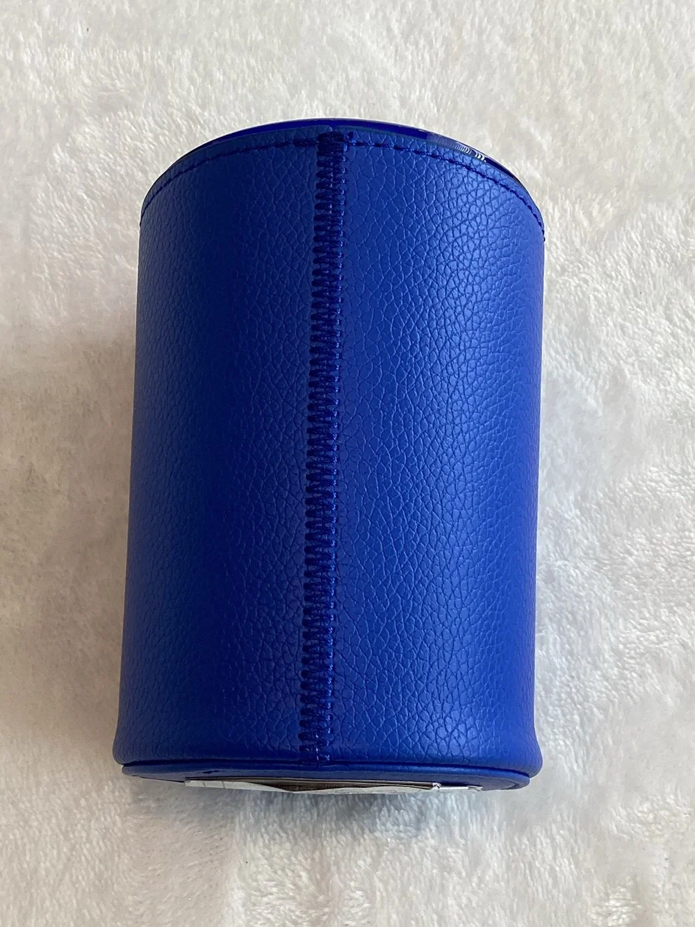 Anthropologie New York City Candle Embossed Woody Crisp Cedar New Blue